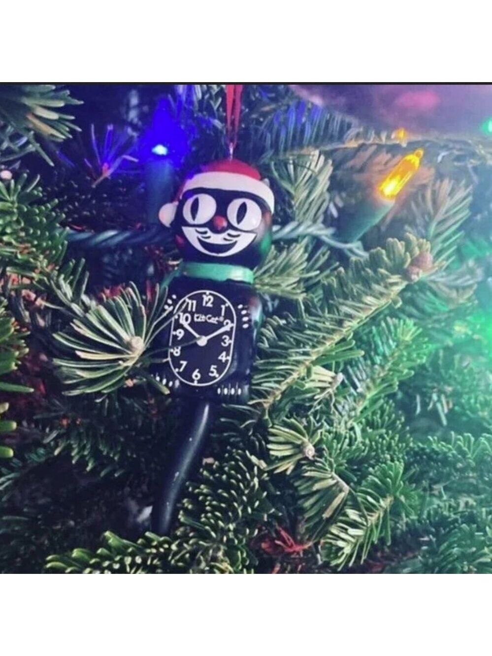 Black Kit Cat Klock clock Christmas Tree Ornament - Picture 6 of 6
